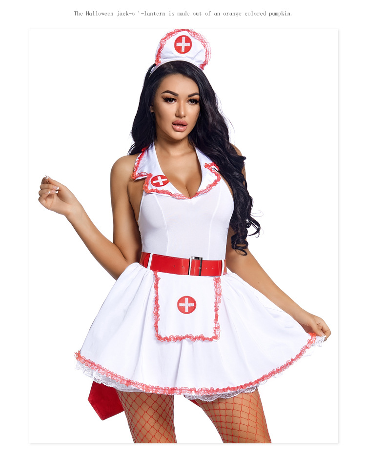 Carnival Halloween Lady Head Nurse Costume Classi Naughty Nurse Dress